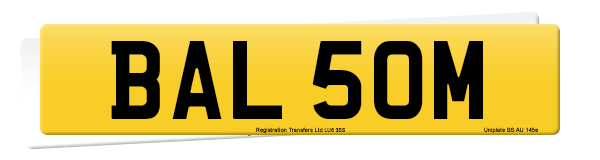 Registration number BAL 50M
